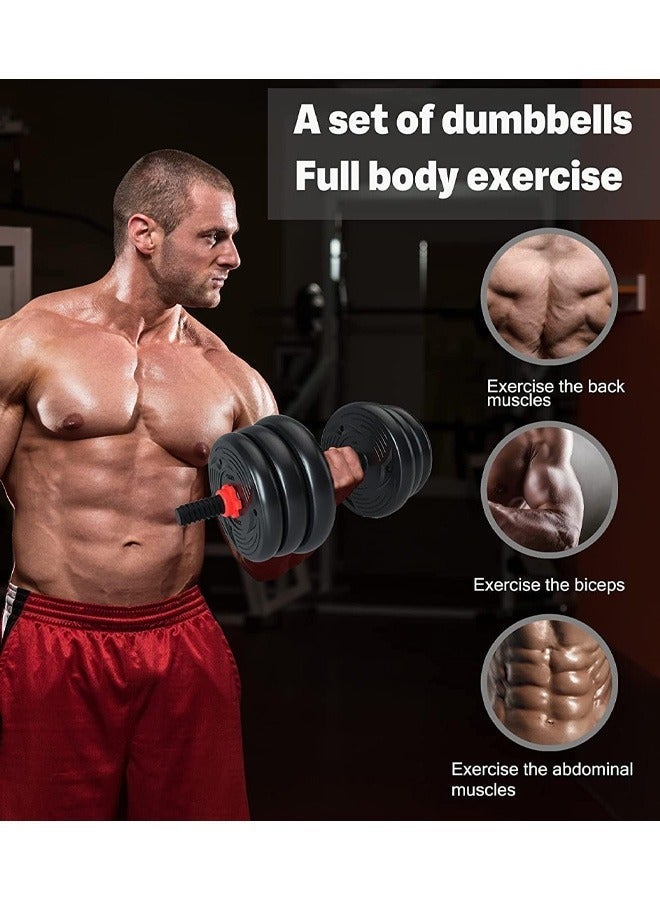 Fitness World Adjustable Dumbbell Set 50kg, Adjustable Dumbbell Set, Pair of Lightweight Dumbbells for Home Gym Equipment for Women and Men - Image 2